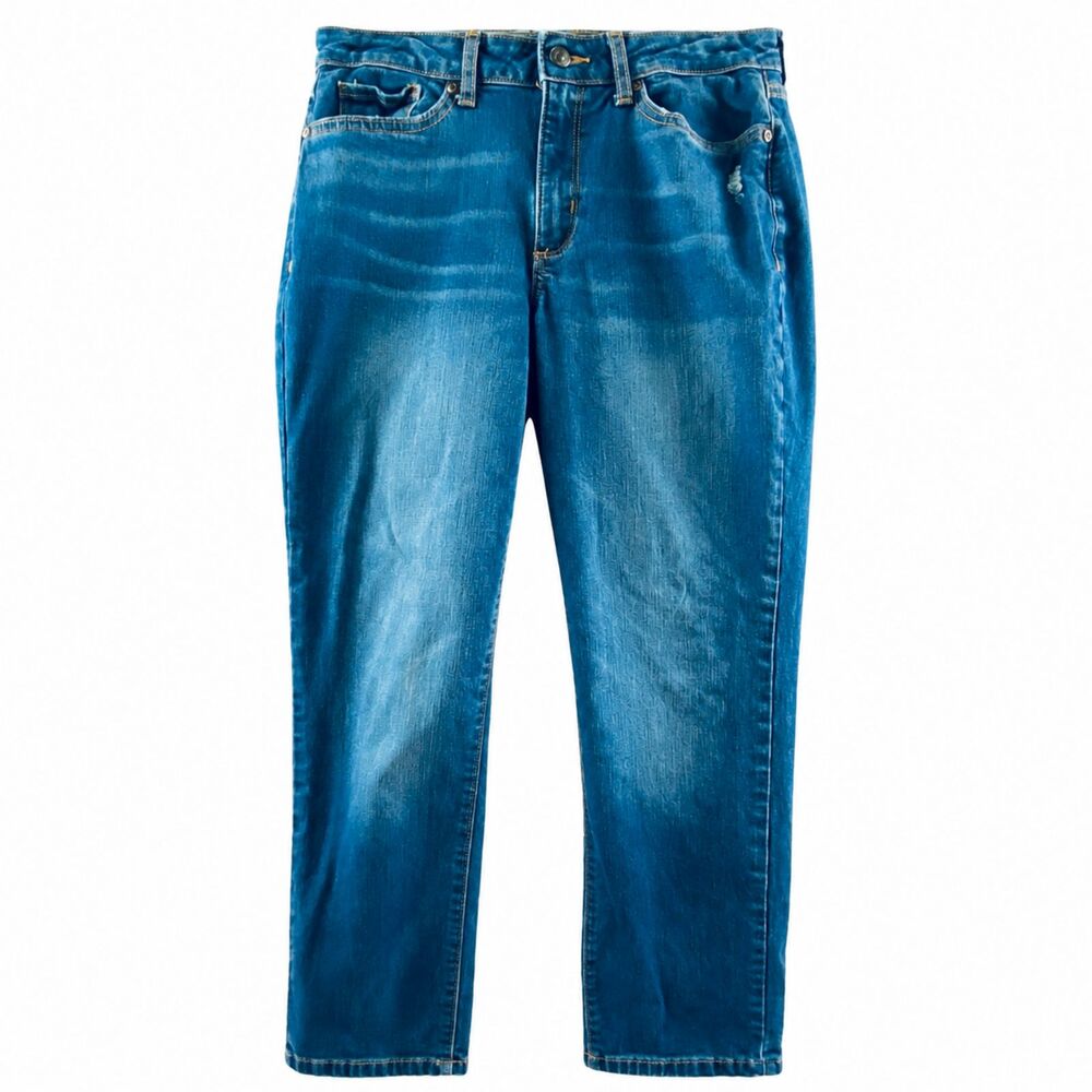 Sonoma Goods For Life Women's Skinny Jeans 30x28 Mid Rise Stretch Distressed